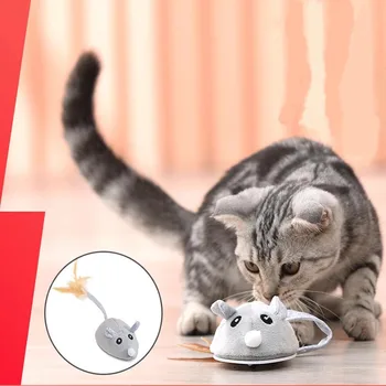 Умная сенсорная мышь Игрушки для кошек Интерактивная Электрическая мягкая игрушка Кошка-Тизер с автоматическим воспроизведением USB Зарядка Котенок Мыши Игрушки для кошек Домашнее животное