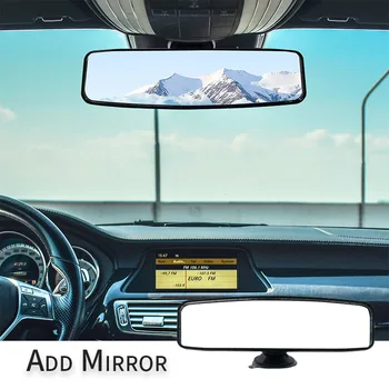 Универсальное широкоугольное Внутреннее Зеркало заднего вида Для автомобиля-стайлинг Зеркало заднего вида Регулируемая Присоска Поворачивает Зеркало заднего вида Автомобиля На 360 °