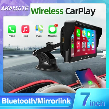 Универсальный автомобильный радиоприемник с сенсорным экраном 1din 2din 7 дюймов, мультимедийный плеер Беспроводной для Apple Carplay Android Auto Bluetooth для Toyota