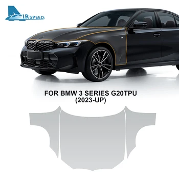 Устойчивая к Царапинам наклейка TPU для BMW 3 серии G20 2023, Невидимая Прозрачная Защитная пленка для кузова Спереди и сзади