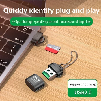 Устройство чтения карт Micro SD/TF USB 2.0 Mini Устройство чтения карт памяти мобильного телефона