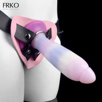 Фаллоимитатор FRKO Fantasy Sex, Регулируемый Поясной Ремень Для женщин, Силиконовая Анальная пробка Isert, Вагина, Сенсорные игрушки для взрослых