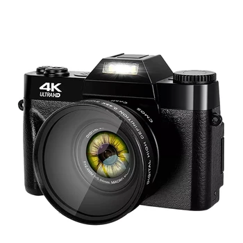 Цифровая фотокамера, винтажный видеомагнитофон, цифровая камера с широкоугольным объективом
