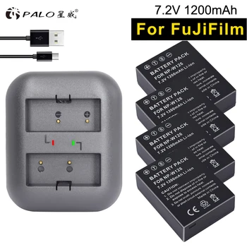 Цифровые аккумуляторы PALO 4 шт. NP-W126 + зарядное устройство для камеры FUJL X-E3/2/1 Pro1/2 X-E2S/100F/M1/A1/2/10 X-T1/20 HS50/35/30EXR