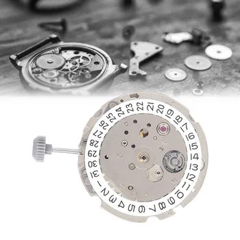 Часовой механизм 8200 с одним календарем, Высокоточный автоматический механический часовой механизм с ручкой серебристого цвета