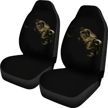 Чехлы для автомобильных сидений из лабрадора (комплект из 2) - Универсальные чехлы для передних сидений автомобилей и внедорожников - Защита сидений на заказ - Автомобильный аксессуар - подарок для