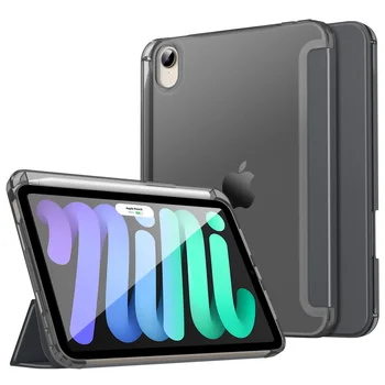 Чехол для iPad Mini 6 Чехол для iPad Mini 6-го поколения с держателем для карандашей Мягкая задняя крышка из ТПУ Smart Shell для iPad Mini 8,3 дюйма 2021