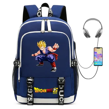 Школьный рюкзак Seven Dragon Ball с анимацией, периферийный рюкзак для отдыха студентов мужского и женского пола, рюкзак для зарядки компьютера
