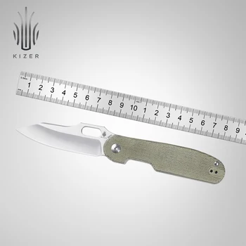 Эксклюзивный Карманный нож Kizer Mojave Ki4562E3 с зеленой Микартовой ручкой Cormorant и Складным Ножом из стали CPM-S35VN