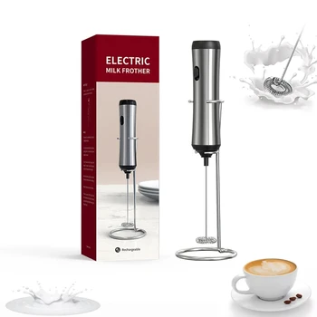 Электрический Вспениватель молока USB Перезаряжаемый Ручной мини-Пенообразователь, Взбиватель для взбивания яиц, Взбиватель напитков для кофе, Капучино, горячего шоколада