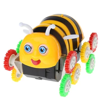 Электронные игрушки для пчел, Мультяшная пчела, 12 колес, 360 градусов, акробатическая автомобильная игрушка, креативные забавные детские игрушки-головоломки, подарки