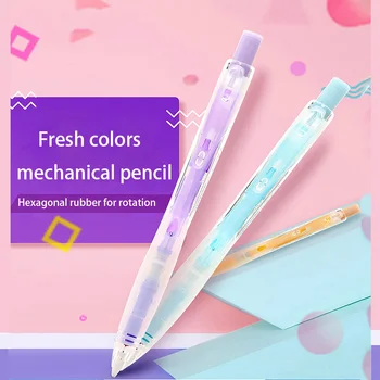Япония Механический карандаш KOKUYO Прозрачная Текстура, простой карамельный цвет, Милый Маленький механический карандаш для рисования, 0,5 мм